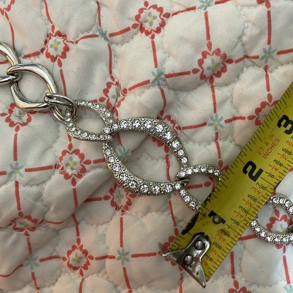 Silver chain belt with rhinestone links - Picture 5 of 6